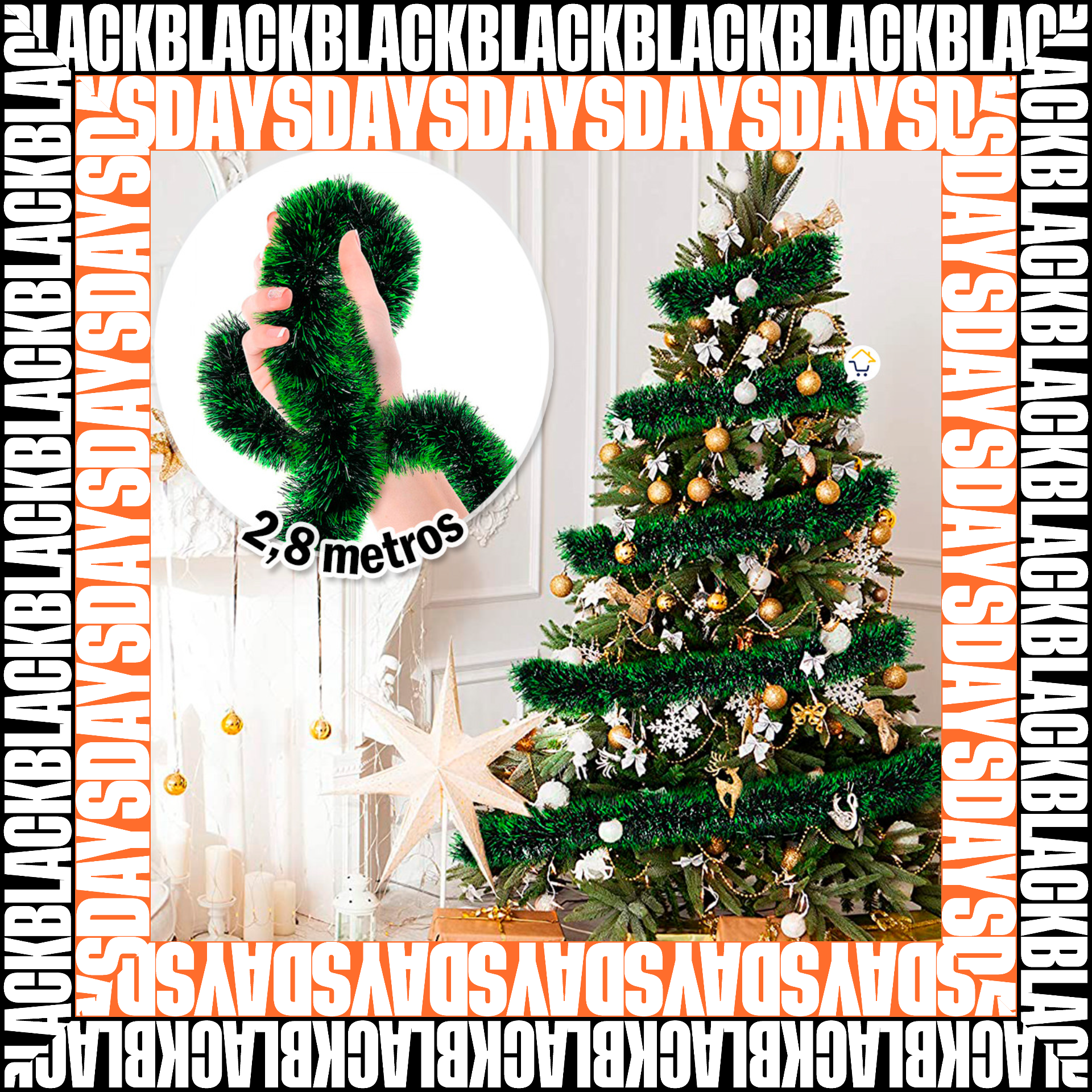 Guirnalda Clasica Navidad Black Days